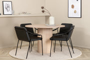 Venture Design Tvist & Bianca Matstolar Svart + Matbord ⌀110