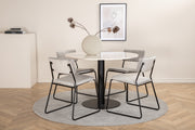 Venture Design Kenth & Estelle Matstolar Grå + Matbord ⌀106