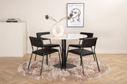 Venture Design Kenth & Estelle Matstolar Svart + Matbord ⌀106