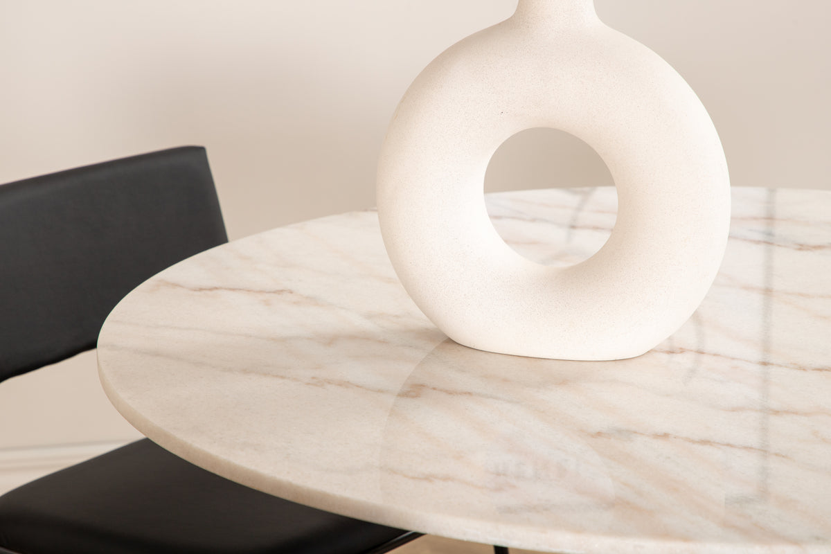Venture Design Kenth & Estelle Matstolar Svart + Matbord ⌀106