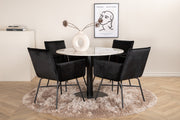 Venture Design Petra & Estelle Matstolar Svart + Matbord ⌀106