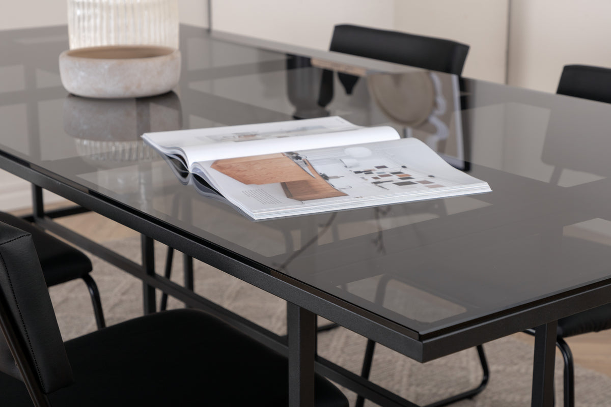 Venture Design Kenth & Leif Matstolar Svart + Matbord 90x200