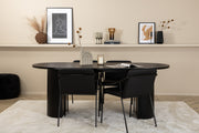 Venture Design Tvist & Bianca Matstolar Svart + Matbord 90x200