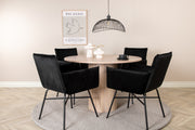 Venture Design Petra & Bianca Matstolar Svart + Matbord ⌀110
