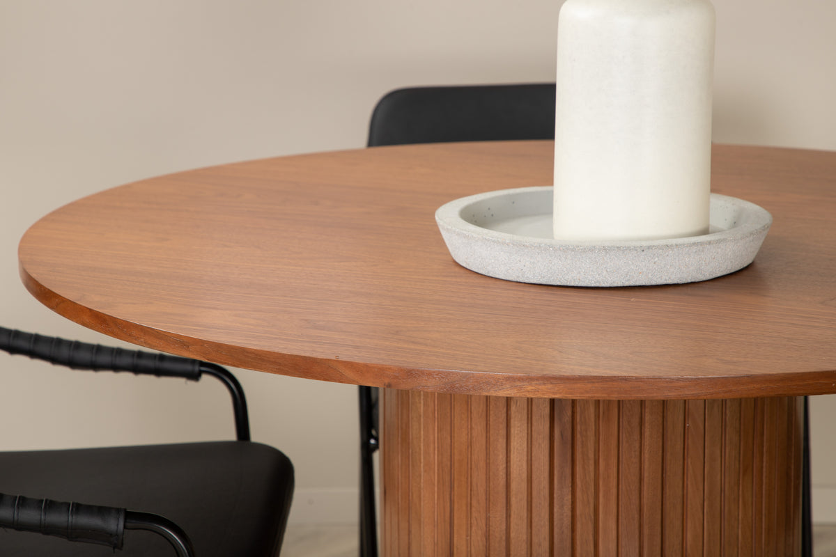 Venture Design Tvist & Bianca Matstolar Svart + Matbord ⌀110