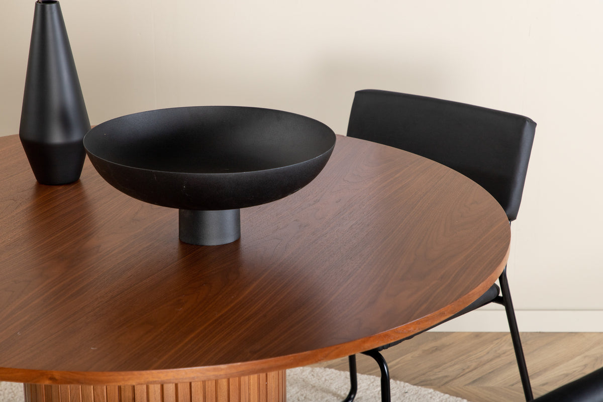 Venture Design Kenth & Bianca Matstolar Svart + Matbord ⌀110