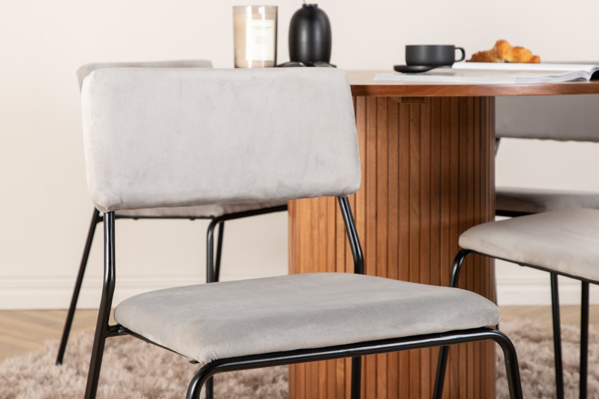 Venture Design Kenth & Bianca Matstolar Grå + Matbord ⌀110
