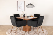 Venture Design Petra & Bianca Matstolar Svart + Matbord ⌀110