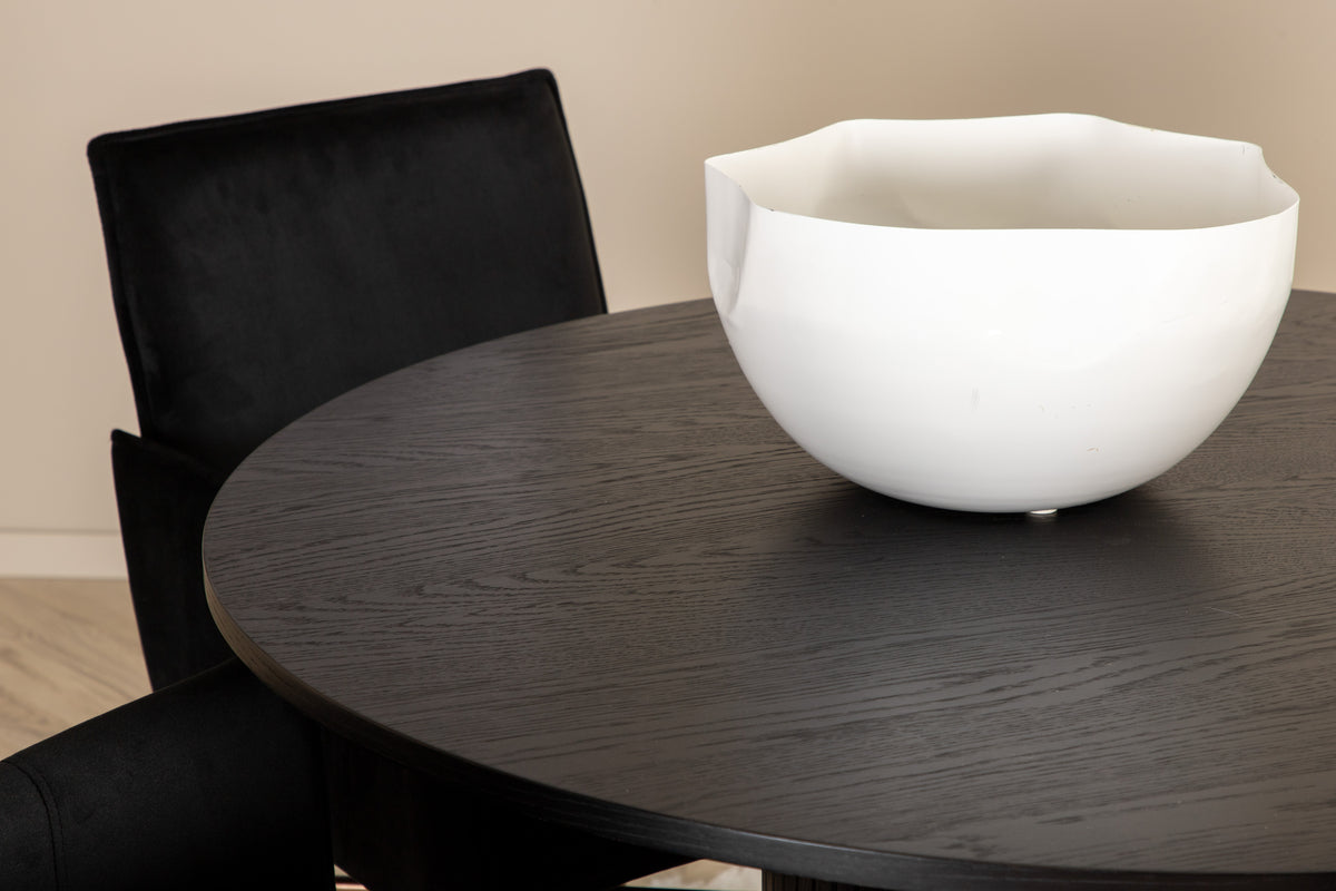 Venture Design Petra & Bianca Matstolar Svart + Runda Matbord ⌀110 Svart