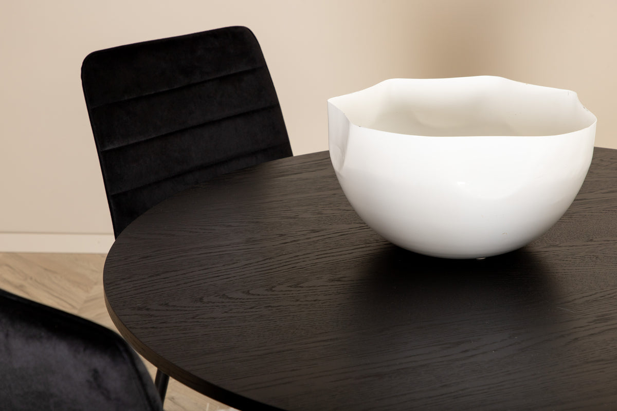 Venture Design Bianca & Windu Matbord ⌀110 + Matstolar Svart