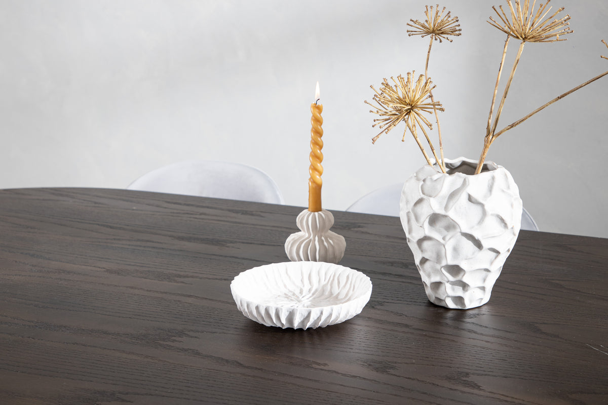 Venture Design Velvet & Stone Matstolar 2-pack Grå + Ovala Matbord 220 x 100 Mocka
