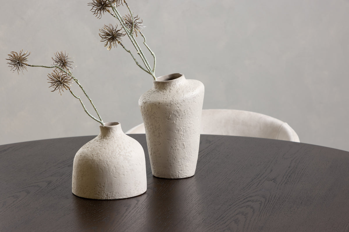Venture Design Berit & Stone Matstolar Beige + Runda Matbord ⌀120 Mocka