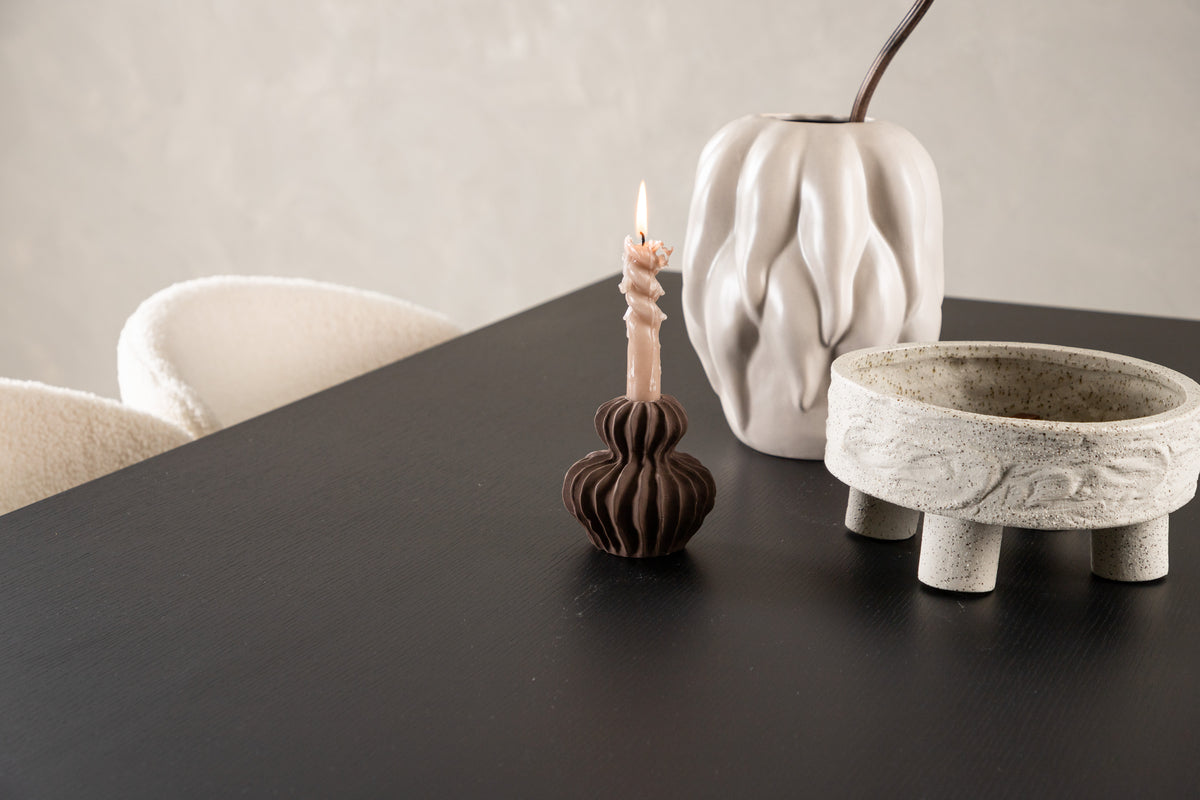 Venture Design Chico & Vail Matstolar 2-pack Vit + Rektangulära Matbord 200 x 100 Svart
