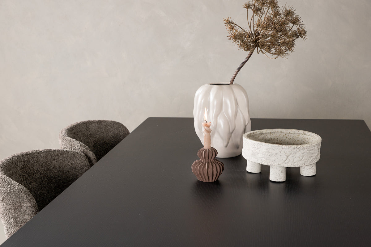 Venture Design Modesto & Vail Matstolar 2-pack Brun + Rektangulära Matbord 200 x 100 Svart