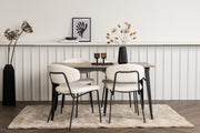 Venture Design Chico & Tempe Matstolar 2-pack Vit + Rektangulära Matbord 140 x 80 Valnöt