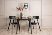 Venture Design Tempe & Ursholmen Rektangulära Matbord 80 x 80 Svart + Matstolar 2-pack Svart