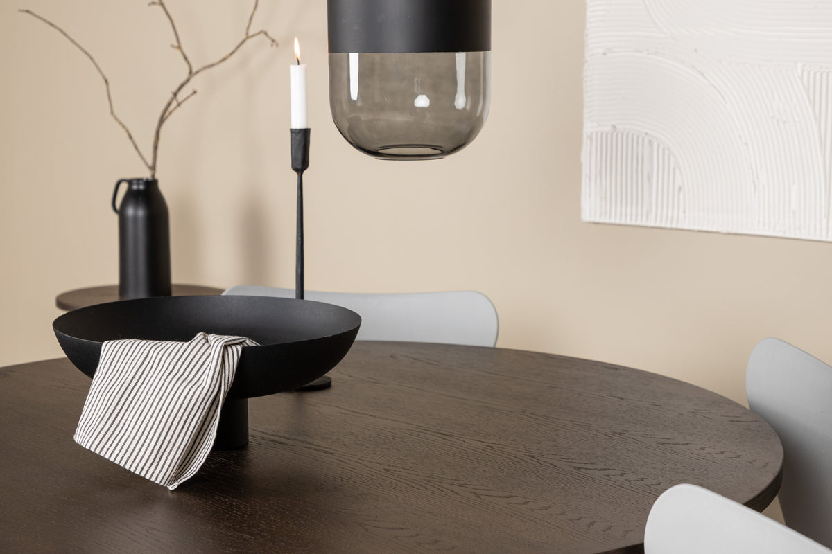 Venture Design Stone round & Estes Matbord ⌀120 + Matstolar Ljusgrå