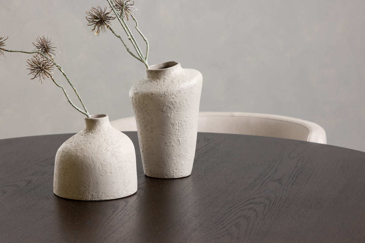 Venture Design Stone & Simrishamn Runda Matbord ⌀120 Mocka + Matstolar Beige