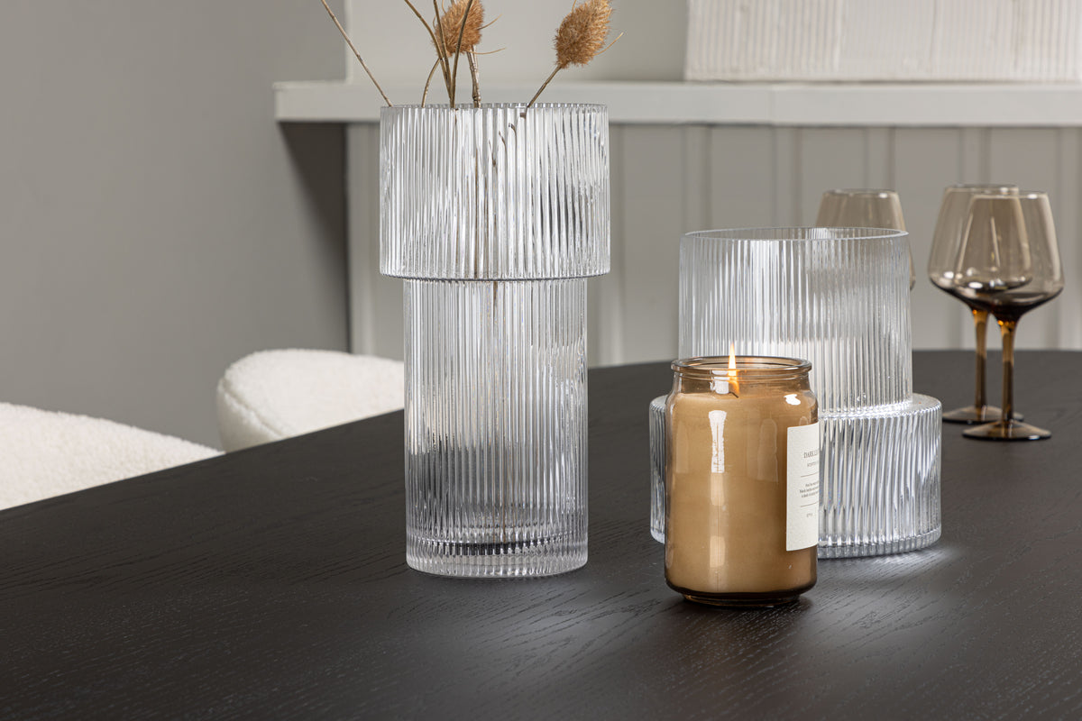 Venture Design Bootcut & Chico Ovala Matbord 230 x 115 Svart + Matstolar 2-pack Vit