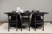 Venture Design Bootcut & Montros Ovala Matbord 230 x 115 Svart + Matstolar 2-pack Svart