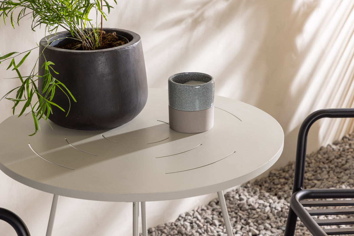 Venture Design Peking & Bacong Matstolar 2-pack Svart + Cafebord Ø60 Beige