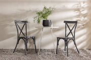 Venture Design Tablas & Bacong Matstolar 2-pack Mörkgrå + Cafebord ⌀60 Beige