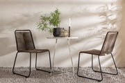 Venture Design Lindos & Bacong Matstolar 2-pack Brun/Svart + Cafebord ⌀60 Beige