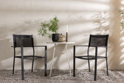 Venture Design Copacabana & Bacong Matstolar 2-pack Svart + Cafebord ⌀60 Beige