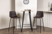 Venture Design Tempe & Alexi Barbord 60 x 60 Valnöt + Barstolar 2-pack Brun