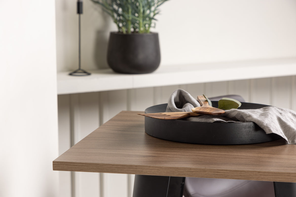 Venture Design Tempe & Alexi Barbord 60 x 60 Valnöt + Barstolar 2-pack Brun