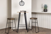 Venture Design Tempe & Ozark Barbord 60 x 60 Valnöt + Barstolar 2-pack Svart