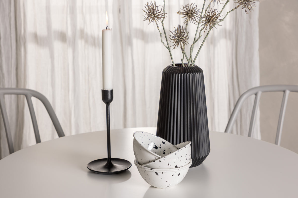 Venture Design Dyrön & Hamden Matstolar 2-pack Ljusgrå + Runda Matbord ⌀80 Vit