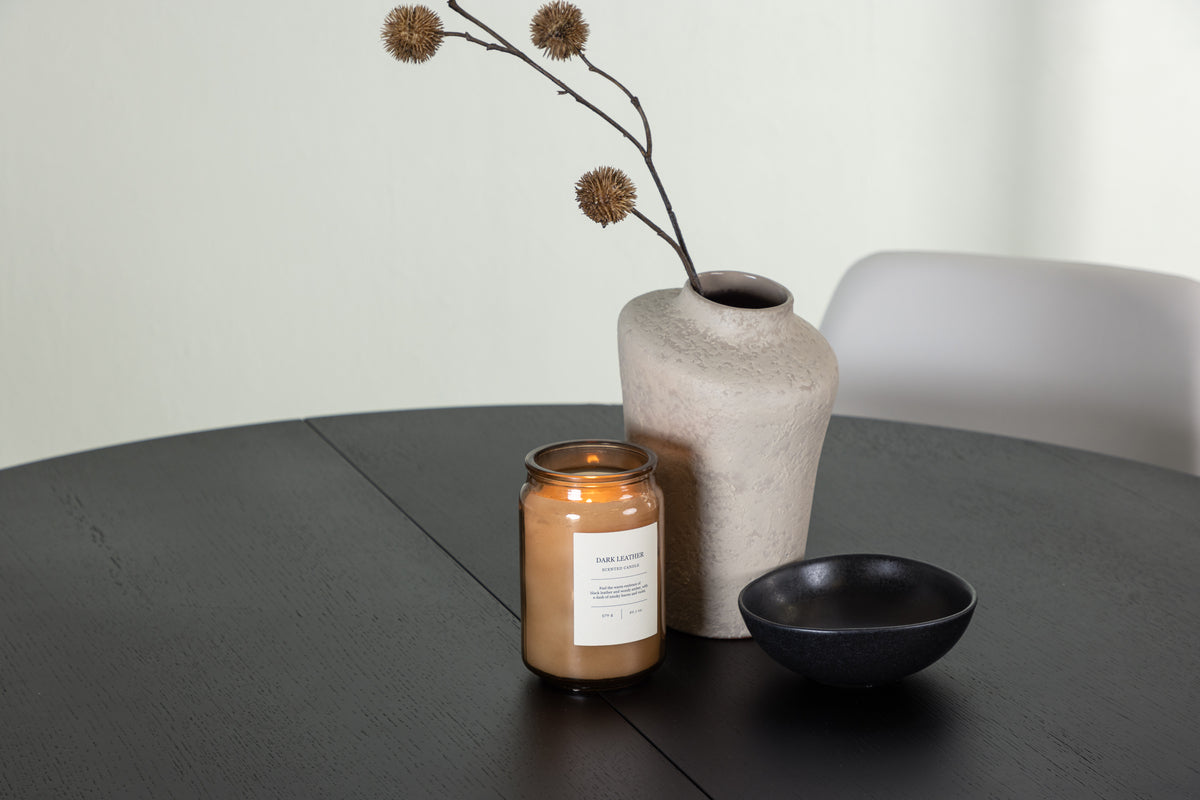 Venture Design Night & Matilda Matstolar 2-pack Vit + Runda Matbord ⌀130 Svart