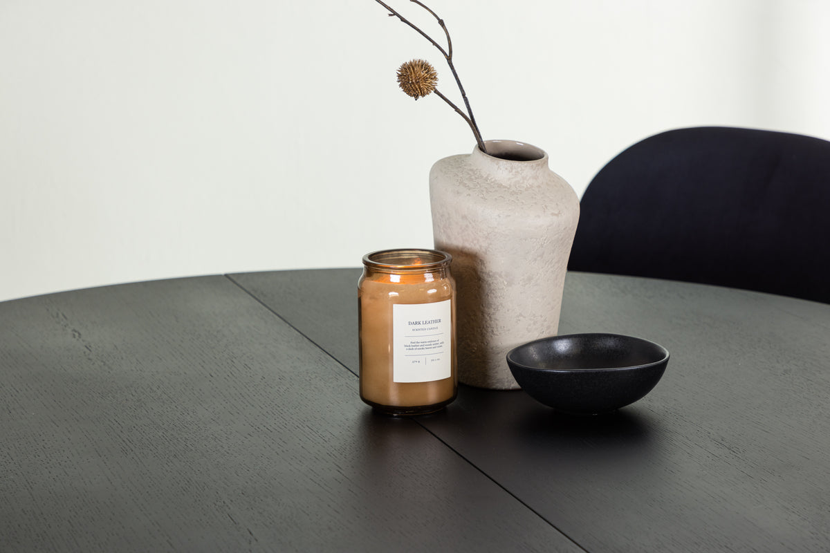 Venture Design Stella & Matilda Matstolar 2-pack Svart + Runda Matbord ⌀130 Svart
