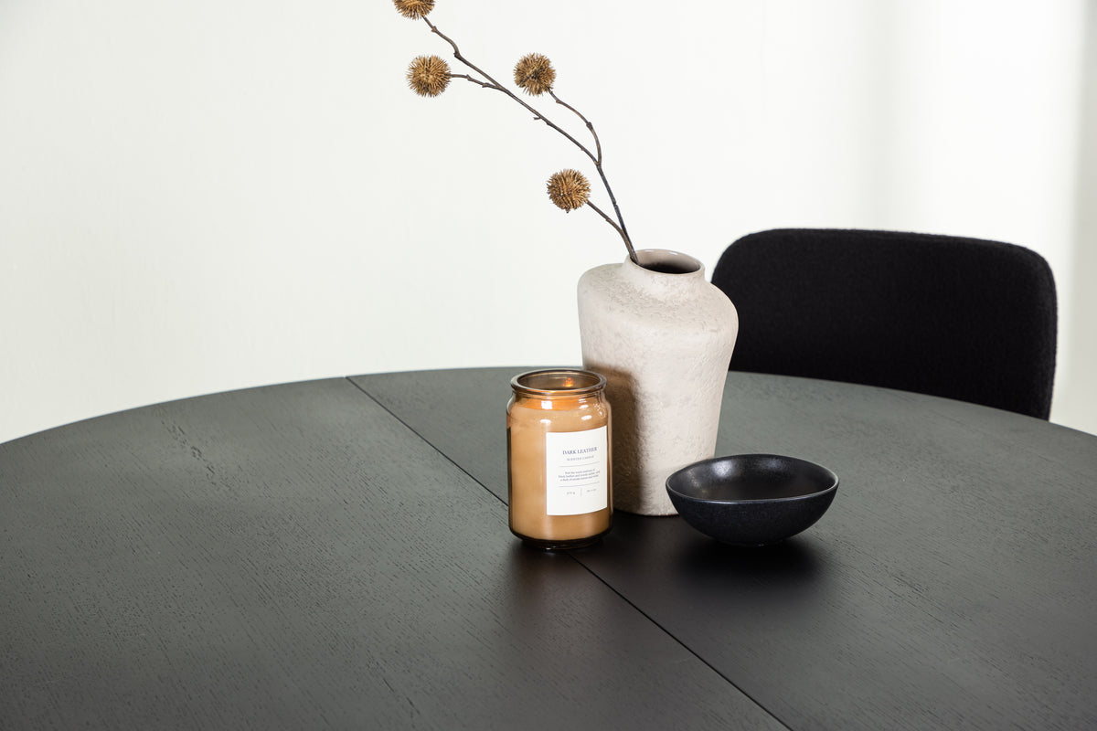 Venture Design Yesterday & Matilda Matstolar 2-pack Svart + Runda Matbord ⌀130 Svart