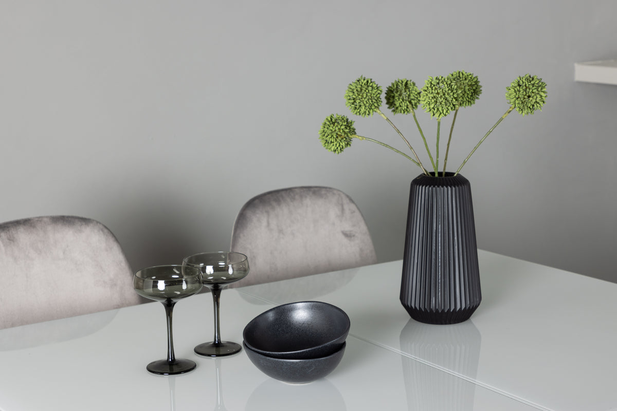 Venture Design Pluto & Eva Rektangulära Matbord 120 x 90 Vit + Matstolar 2-pack Ljusgrå