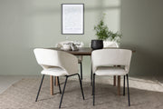 Venture Design Day & Andy Matstolar 2-pack Off-white + Ovala Matbord 180 x 90 Natur