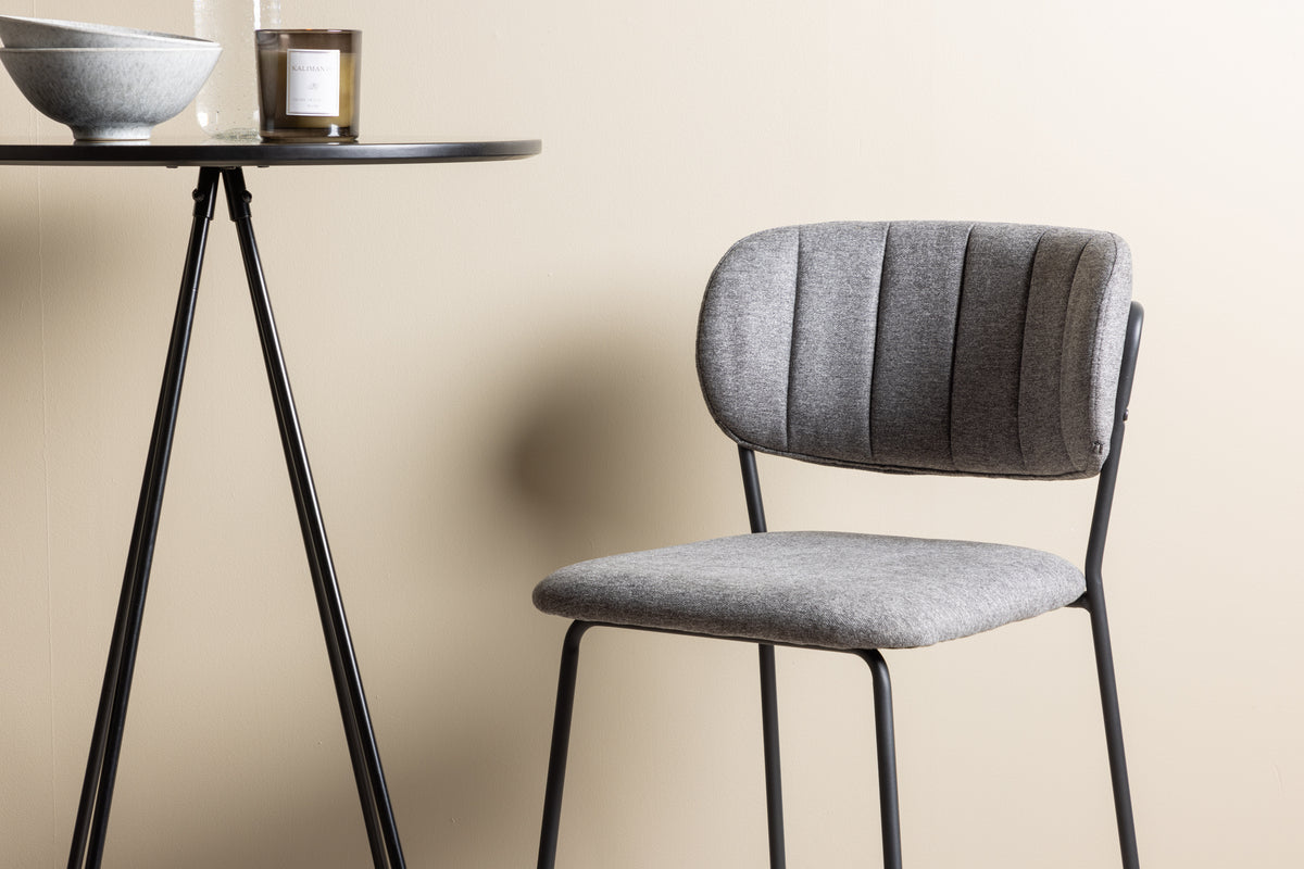 Venture Design Bell & Bistro Barstolar 2-pack Grå + Barbord ⌀60 Svart