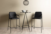 Venture Design Tvist & Bistro Barstolar 2-pack Svart + Barbord ⌀60 Svart