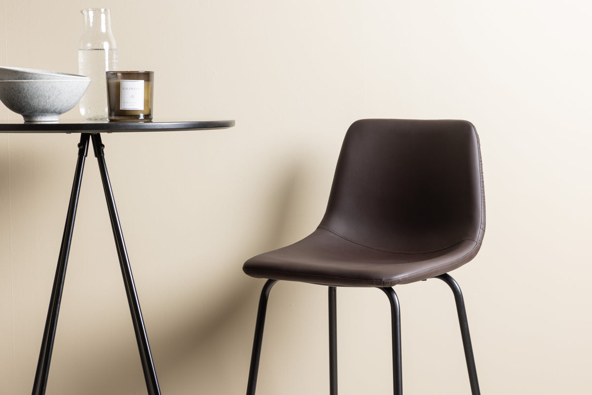 Venture Design Alexi & Bistro Barstolar 2-pack Brun + Barbord ⌀60 Svart
