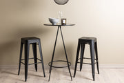 Venture Design Tempe & Bistro Barstolar 4-pack Svart + Barbord ⌀60 Svart