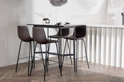 Venture Design Alexi & Rax Barstolar 2-pack Brun + Barbord 120 x 60 Svart