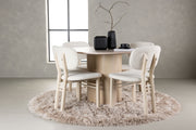 Venture Design Olivia & Sia Matbord ⌀110 + Matstolar Vit