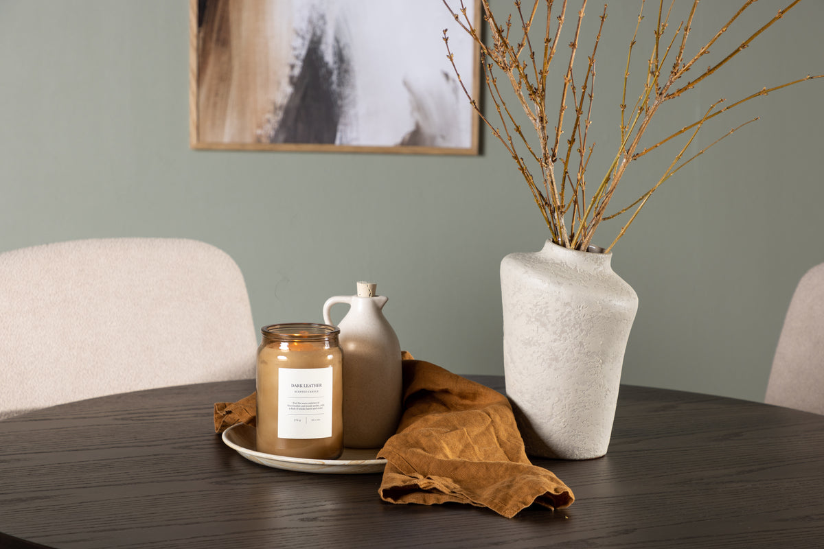 Venture Design Olivia & Seda Runda Matbord ⌀110 Mocka + Matstolar 2-pack Beige