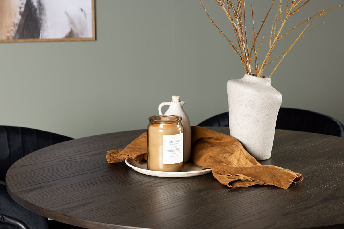 Venture Design Olivia & Selma Runda Matbord ⌀110 Mocka + Matstolar 2-pack Svart