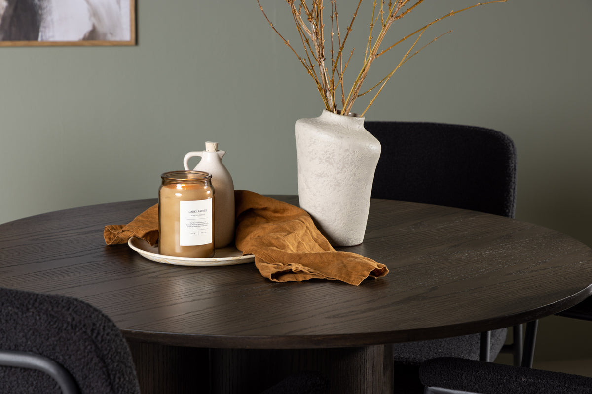 Venture Design Olivia & Yesterday Runda Matbord ⌀110 Mocka + Matstolar 2-pack Svart