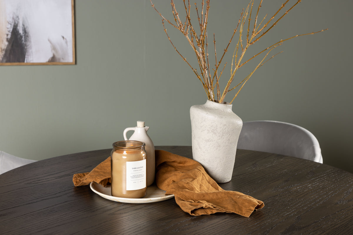 Venture Design Olivia & Evelina Runda Matbord ⌀110 Mocka + Matstolar 2-pack Grå