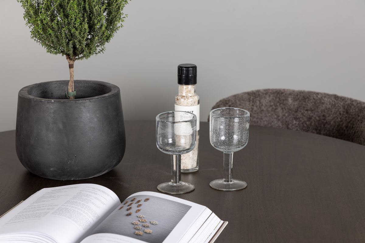 Venture Design Modesto & Kaseidon Matstolar 2-pack Brun + Runda Matbord ⌀100 Mörkbrun