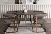 Venture Design Kaseidon & Morning Rektangulära Matbord 120 x 80 Mörkbrun + Matstolar 2-pack Brun
