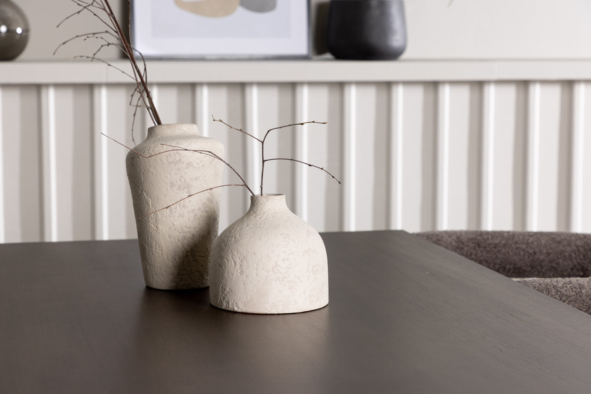 Venture Design Kaseidon & Morning Rektangulära Matbord 120 x 80 Mörkbrun + Matstolar 2-pack Brun